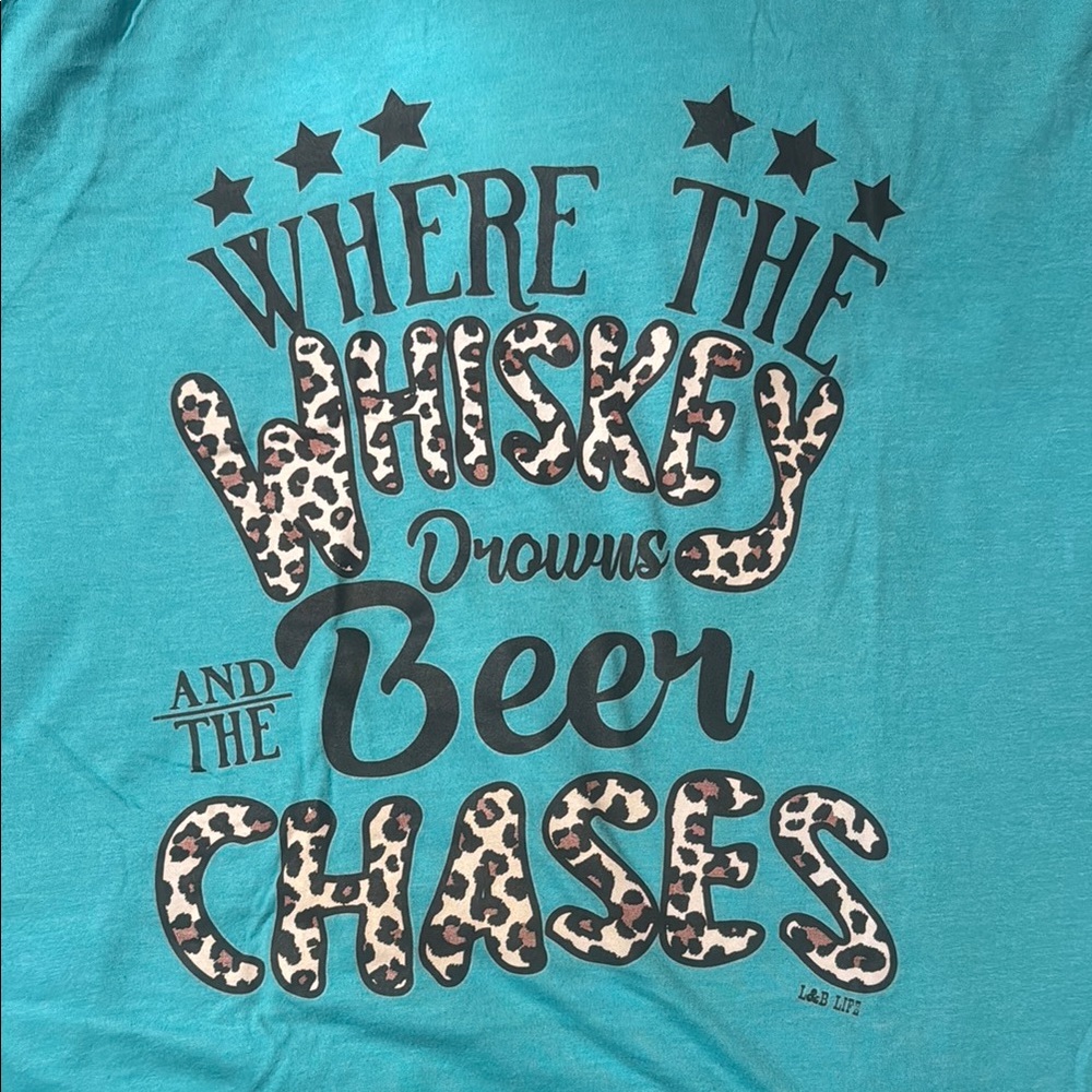 Bella Canvas Turquoise whiskey t shirt